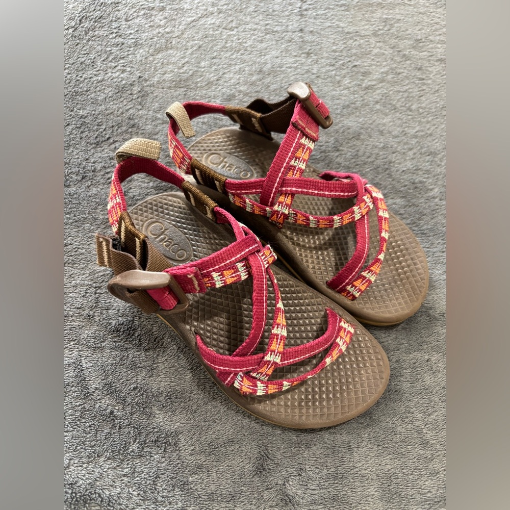 Chaco Strappy Sandals Girls Toddler 11 Pink Brown Summer Outdoor Youth
